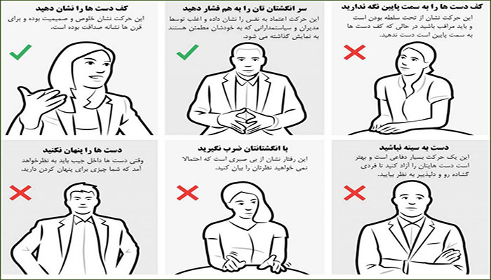 اصول و قوانین زبان بدن