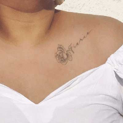 ایده تتو مینیمال گل