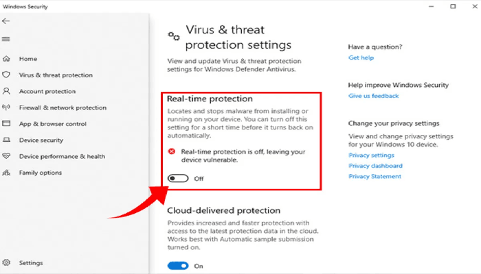 غیر فعال کردن ویندوز دیفندر از طریق تنظیمات ویندوز